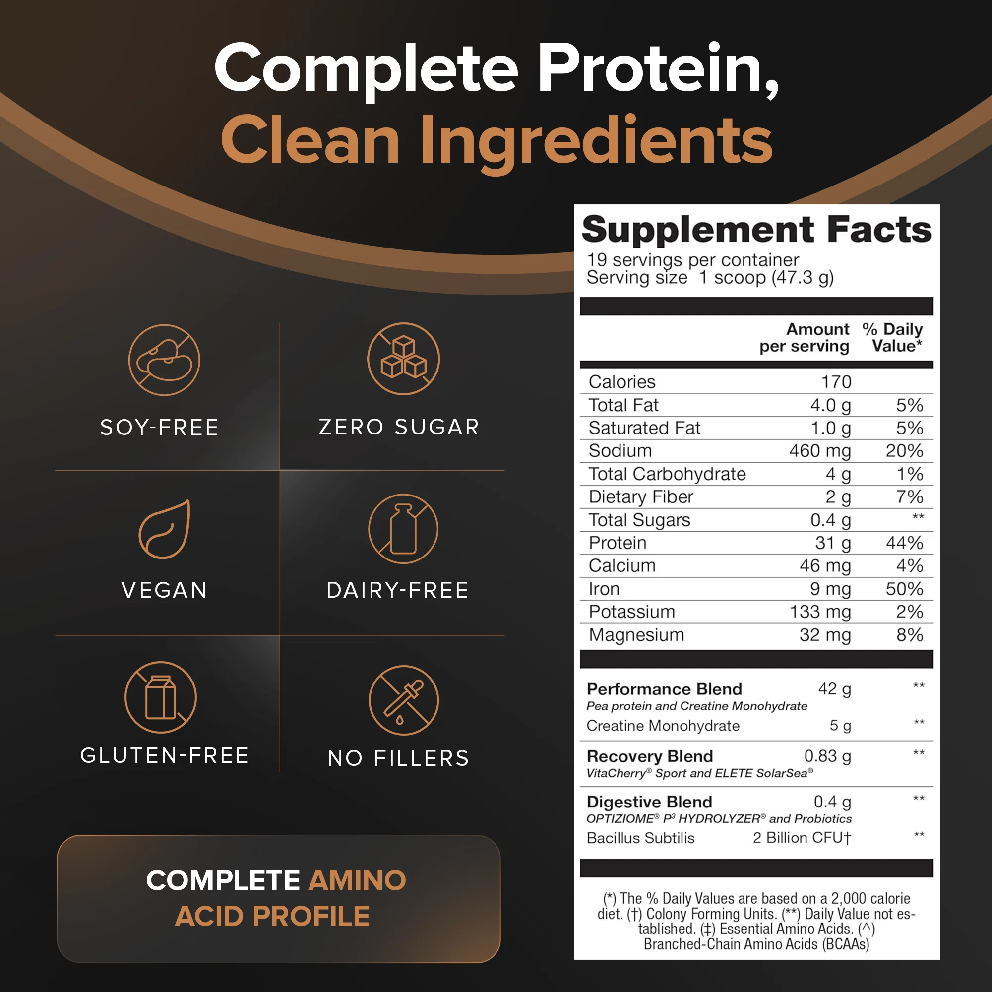 Falcon Performance Sport Protein Powder with Creatine - Chocolate Flavor - 1.9lbs - Image 4