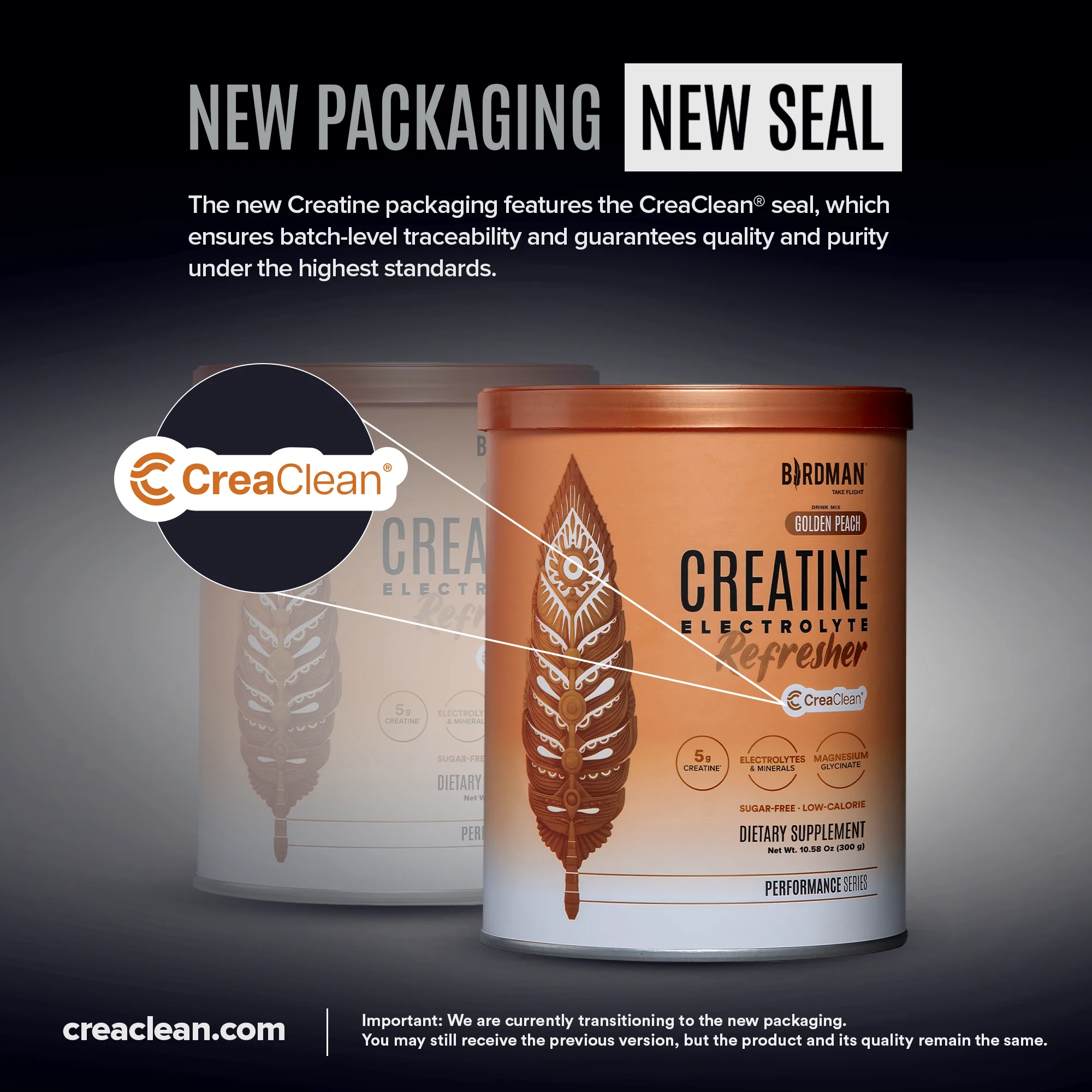Creatine Refresher - Creatine Monohydrate + Electrolytes + Magnesium - Golden Peach - 0.66lbs - Image 3