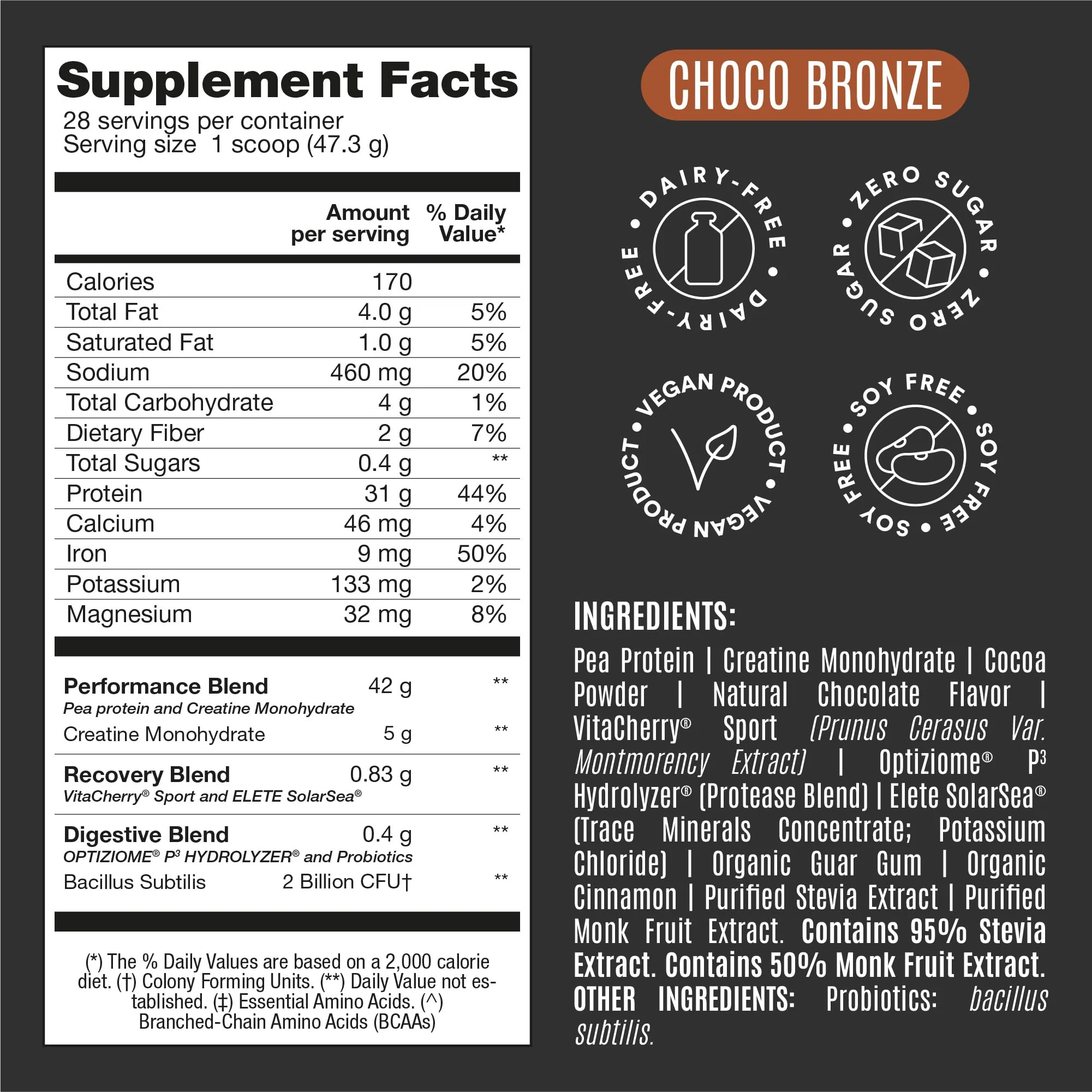 Falcon Performance Sport Protein Powder with Creatine - Chocolate Flavor - 3lbs - Image 5