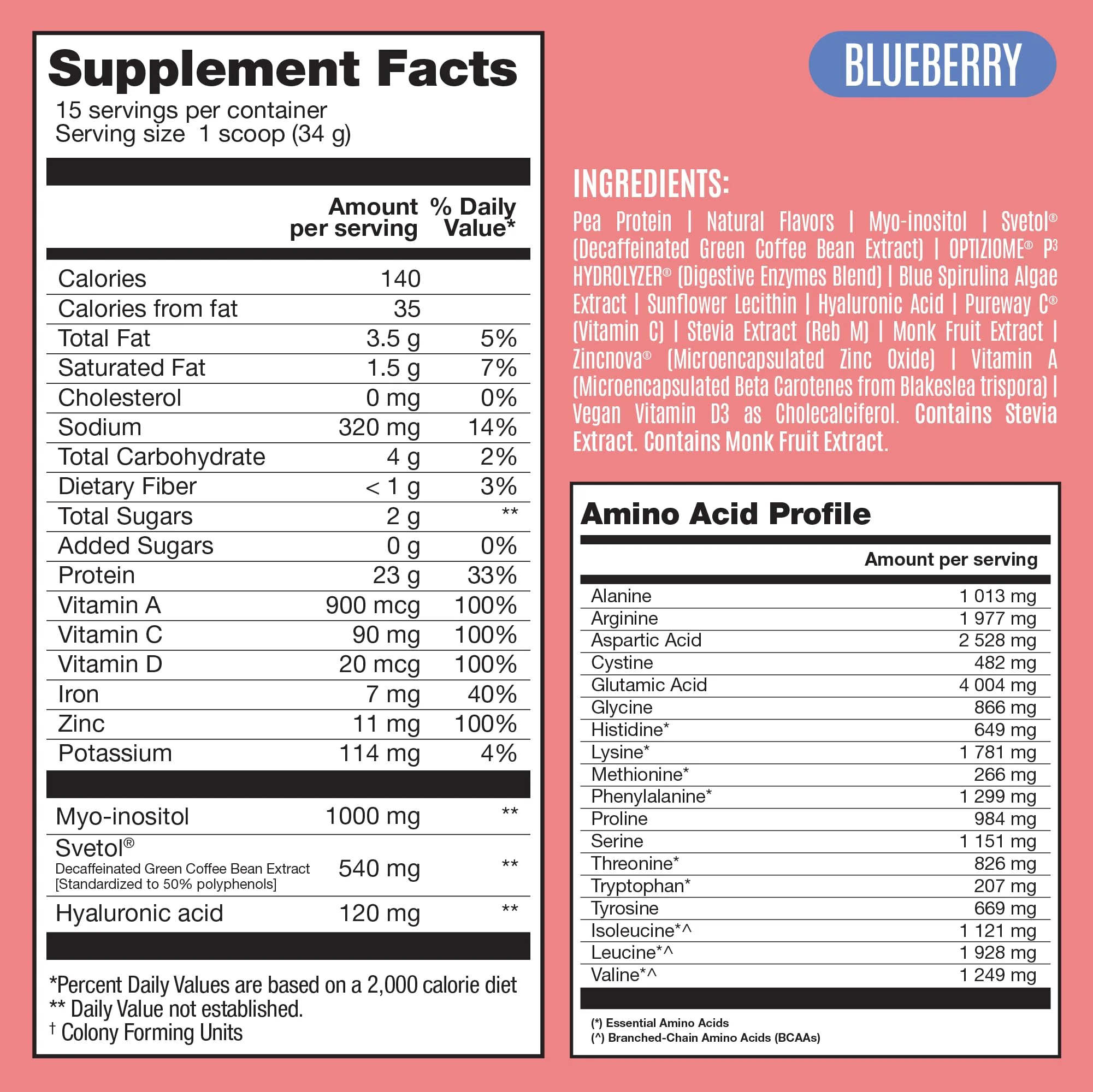 Fitmingo Plant Based Protein Powder - Blueberry Flavor - 1.12lbs - Image 5