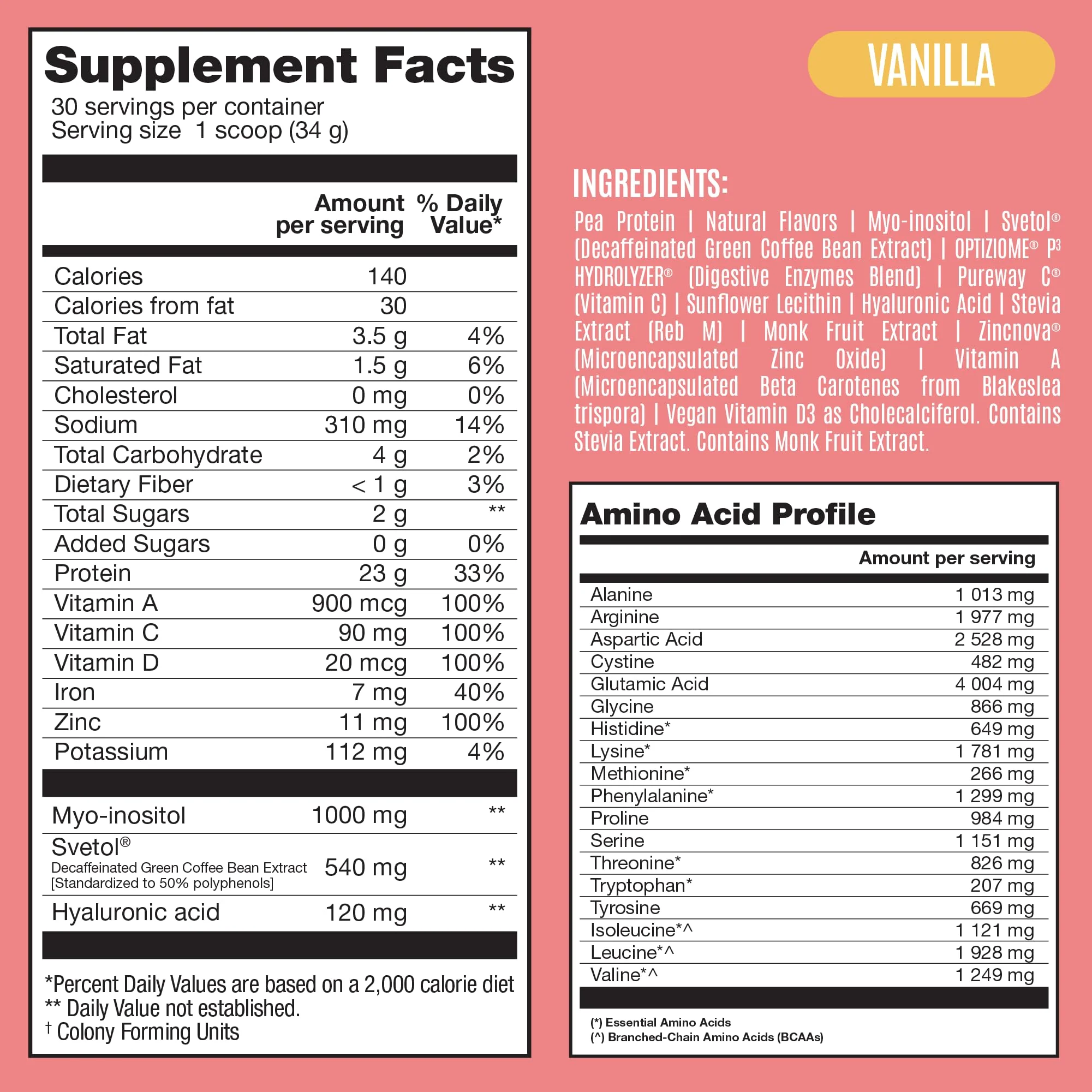Fitmingo Plant Based Protein Powder - Vanilla Flavor - 2.24lbs - Image 5